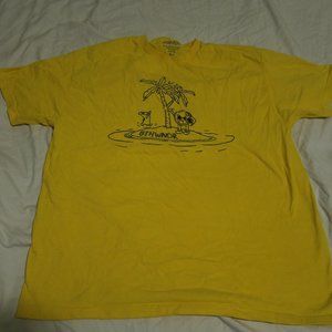 8thwndr Castaway Island Graphic T-Shirt Men’s XL Yellow Streetwear 8 Ball